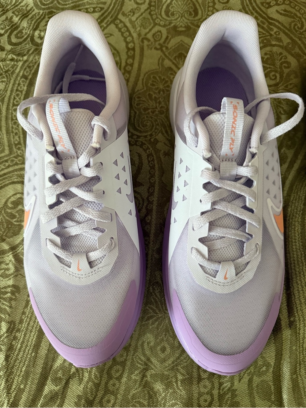 Nike Women's Lavender and Peach sonic fly Athletic Running Shoes